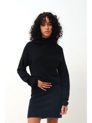AUTHENTIC CASHMERE Kaszmirowy golf w kolorze czarnym rozmiar: L. Czarne golfy AUTHENTIC CASHMERE, l, bez wzorów, z kaszmiru, bez ramiączek. Za 369.82 zł.