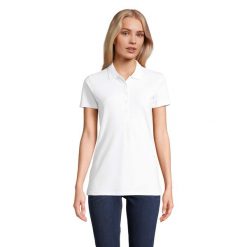 Damska Koszulka Polo Z Bawełny Czesanej Phoenix. Białe koszulki polo SOL'S, s, bez wzorów, z bawełny, bez kołnierzyka, bez ramiączek. Za 147.99 zł.
