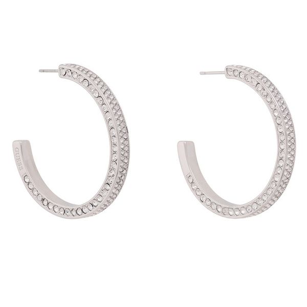 Kolczyki Guess. Szare kolczyki Guess, srebrne. Za 349.99 zł.