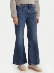 Guess Jeans Jeansy W6RA0R D6334 Niebieski Wide Leg. Niebieskie jeansy Guess Jeans, z aplikacjami. Za 409.99 zł.
