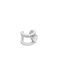 Guess Nausznica JUBE04 660JW Srebrny. Szare kolczyki Guess, metalowe. Za 179.99 zł.