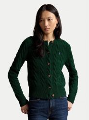 Polo Ralph Lauren Kardigan 211972104503 Zielony ciemny Slim Fit. Zielone kardigany Polo Ralph Lauren, m, bez wzorów, z wełny. Za 1,199.00 zł.