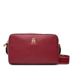 Torebka Tommy Hilfiger. Czerwone listonoszki TOMMY HILFIGER, bez wzorów, bez dodatków. Za 409.99 zł.