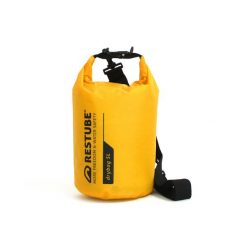Wodoodporna torba RESTUBE Drybag 5 l z paskiem na ramię, żółta. Żółte torby na ramię RESTUBE, bez wzorów, sportowe, na ramię, bez dodatków. Za 64.90 zł.