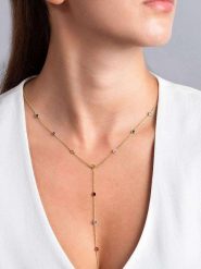 Heliophilia Pozłacany naszyjnik z elementami ozdobnymi - dł. 43 cm rozmiar: onesize. Żółte naszyjniki Heliophilia, metalowe. Za 81.95 zł.