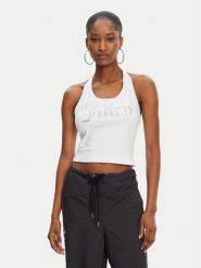 Juicy Couture Top Tied JCWCT125306 Biały Slim Fit. Białe topy Juicy Couture, s, bez wzorów, z bawełny, bez kołnierzyka, bez ramiączek. Za 99.99 zł.