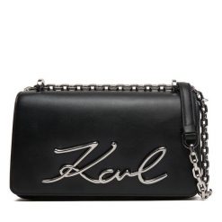 Torebka KARL LAGERFELD. Czarne listonoszki KARL LAGERFELD, bez wzorów, bez dodatków. Za 1,299.00 zł.