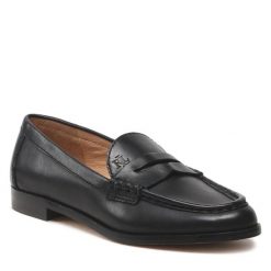Lordsy LAUREN RALPH LAUREN. Czarne lordsy Lauren Ralph Lauren, bez wzorów, bez obcasa, bez zapięcia. Za 659.99 zł.