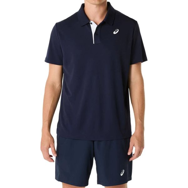 Polo Asics Court. Niebieskie koszulki polo Asics, s, bez wzorów, z materiału, bez kołnierzyka, bez ramiączek. Za 224.85 zł.