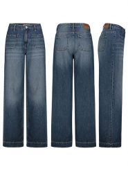Sublevel Dżinsy - Comfort fit - w kolorze niebieskim rozmiar: XS. Niebieskie jeansy Sublevel, xs, z aplikacjami, z podwyższonym stanem. Za 132.05 zł.