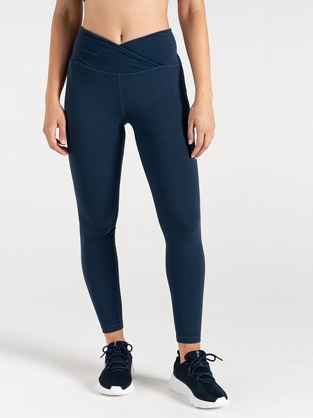 Dare 2b Legginsy sportowe "Revived" w kolorze granatowym rozmiar: 40. Niebieskie legginsy Dare 2b, bez wzorów, z materiału, outdoorowe. Za 131.74 zł.
