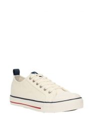 GAP Sneakersy w kolorze biało-kremowo-oliwkowym rozmiar: 40. Białe trampki GAP, bez wzorów, bez zapięcia. Za 104.39 zł.
