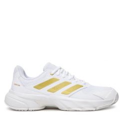 Buty do tenisa adidas. Białe obuwie sportowe Adidas, bez zapięcia, tenisowe. Za 399.99 zł.