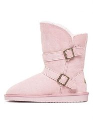 ISLAND BOOT Botki zimowe "Candace" w kolorze jasnoróżowym rozmiar: 38. Różowe botki Island Boot, na zimę, bez wzorów, z materiału, bez obcasa, bez zapięcia. Za 130.99 zł.
