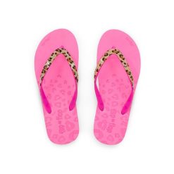 Japonki basenowe damskie Flip Flop Easy Leo. Czerwone klapki Flip Flop, bez wzorów, bez obcasa. Za 77.05 zł.