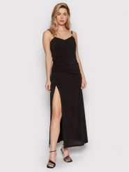 Rinascimento Sukienka koktajlowa CFC0107443003 Czarny Slim Fit. Czarne sukienki Rinascimento, m, bez wzorów, z syntetyku, wizytowe, bez kołnierzyka, bez ramiączek. Za 339.99 zł.