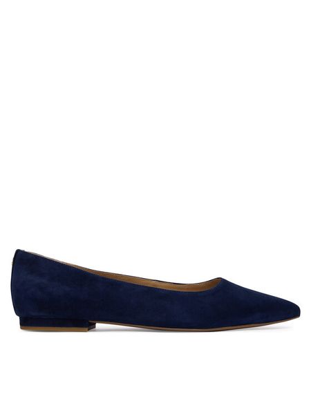 LAUREN RALPH LAUREN Baleriny 802871265006 Granatowy. Niebieskie baleriny Lauren Ralph Lauren, bez wzorów, ze skóry, bez obcasa. Za 449.99 zł.
