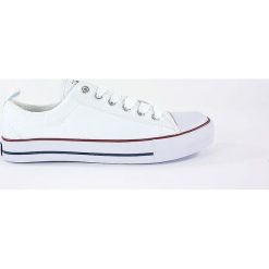 PÓŁTRAMPKI MŁODZIEŻOWE AME LN01 BIA38,9. Trampki American CLUB, bez wzorów, z materiału, bez zapięcia. Za 38.90 zł.