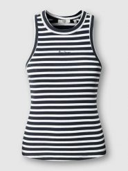 Pepe Jeans Top "Marian" w kolorze czarno-białym rozmiar: L. Białe topy Pepe Jeans, l, bez wzorów, z jeansu, bez kołnierzyka, bez ramiączek. Za 92.21 zł.