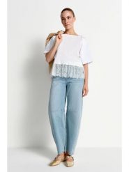 Rich & Royal Koszulka w kolorze białym rozmiar: XS. Białe bluzki Rich & Royal, xs, bez wzorów, z koronki, bez kołnierzyka, bez ramiączek. Za 189.95 zł.