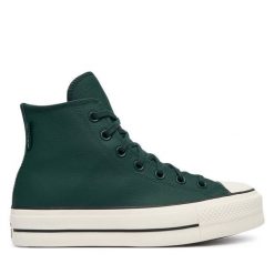 Trampki Converse. Zielone trampki Converse, bez wzorów, bez zapięcia. Za 449.99 zł.
