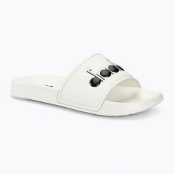 Klapki Diadora Praia. Białe klapki Diadora, bez wzorów, bez obcasa. Za 83.99 zł.