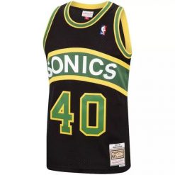 Koszulka NBA Seattle Supersonics Sean Kemp. Bluzki Mitchell & Ness, bez wzorów, sportowe, bez kołnierzyka, bez ramiączek. Za 448.00 zł.