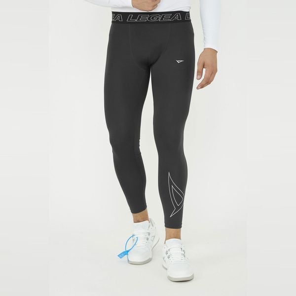 Termiczne legginsy treningowe IRONBOY LEG. Czarne bielizna sportowa LEGEA, l, bez wzorów, z materiału. Za 89.90 zł.