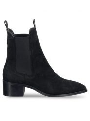 Gant Sztyblety 31553093 Czarny. Czarne botki GANT, bez wzorów, ze skóry, bez obcasa, na płaskiej podeszwie, bez zapięcia. Za 799.99 zł.