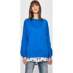 Medicine - Bluza Basic. Niebieskie bluzy MEDICINE, l, bez wzorów, z bawełny, bez kaptura. W wyprzedaży za 29.90 zł.