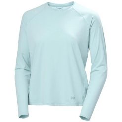 Bluza damska Helly Hansen Shine Solen Crew. Niebieskie bluzy Helly Hansen, bez wzorów, bez kaptura. Za 342.50 zł.