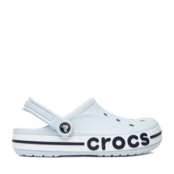 Klapki Crocs. Niebieskie klapki Crocs, bez wzorów, bez obcasa. Za 229.99 zł.