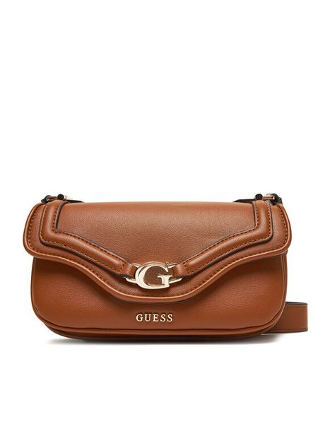 Guess Torebka Dea Mini HWBG79 93790 Brązowy. Brązowe listonoszki Guess, z aplikacjami, ze skóry, bez dodatków. Za 439.99 zł.