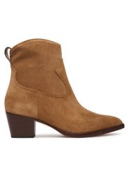 LAUREN RALPH LAUREN Botki 802974389002 Brązowy. Brązowe botki Lauren Ralph Lauren, bez wzorów, ze skóry, bez obcasa, na słupku, bez zapięcia. Za 1,199.00 zł.