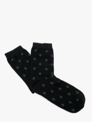 Świąteczne skarpety unisex. Czarne skarpety Ryłko, bez wzorów, z bawełny. Za 24.99 zł.
