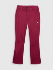 4F Spodnie softshellowe membrana 8000 damskie - czerwone XL. Czerwone spodnie narciarskie 4f, xl, bez wzorów, z softshellu. Za 349.99 zł.