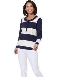 WITT WEIDEN Bluzka w kolorze fioletowo-kremowym rozmiar: 46. Brązowe bluzki WITT WEIDEN, bez wzorów, bez kołnierzyka, bez ramiączek. Za 39.99 zł.