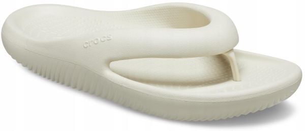 Japonki Dla Dorosłych Crocs Mellow Flip. Brązowe klapki Crocs, bez wzorów, z materiału, bez obcasa. Za 167.99 zł.