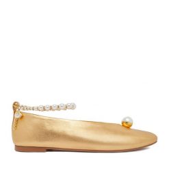 Baleriny GINO ROSSI. Żółte baleriny Gino Rossi, bez wzorów, bez obcasa. Za 349.99 zł.