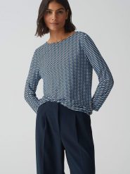 OPUS Bluzka w kolorze niebieskim rozmiar: 44. Niebieskie bluzki Opus, bez wzorów, z wiskozy, bez kołnierzyka, bez ramiączek. Za 86.99 zł.