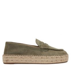 Espadryle LAUREN RALPH LAUREN. Brązowe espadryle Lauren Ralph Lauren, bez wzorów, bez obcasa, bez zapięcia. Za 479.99 zł.