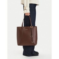 Torebka GINO ROSSI. Brązowe shopper Gino Rossi, bez wzorów, bez dodatków. Za 229.99 zł.