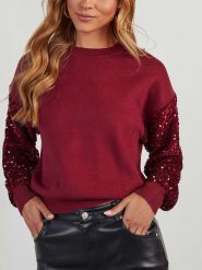 Milan Kiss Sweter w kolorze czerwonym rozmiar: M. Czerwone swetry Milan Kiss, m, bez wzorów, bez ramiączek. Za 160.96 zł.