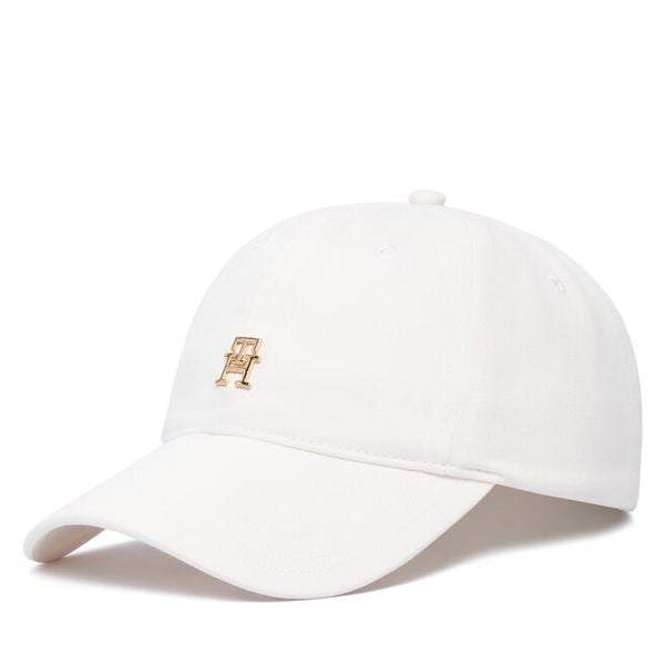 Czapka z daszkiem Tommy Hilfiger. Białe czapki TOMMY HILFIGER, bez wzorów. Za 209.99 zł.