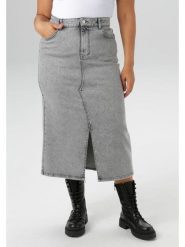 Aniston Spódnica dżinsowa w kolorze szarym rozmiar: 48. Szare spódnice Aniston, na co dzień, bez wzorów, klasyczne, midi, proste. Za 82.83 zł.