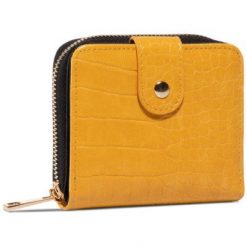 ACCCESSORIES 1W1-029-SS20 Żółty. Żółte portfele ACCCESSORIES, bez wzorów, ze skóry ekologicznej. Za 39.99 zł.
