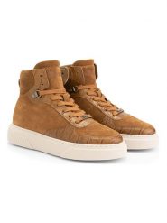 NoGRZ Skórzane sneakersy "K.Cutter" w kolorze jasnobrązowym rozmiar: 42. Brązowe trampki NoGrz, bez wzorów, ze skóry, za kostkę, bez zapięcia. Za 158.10 zł.