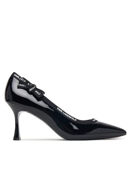 KARL LAGERFELD Szpilki Sienna KL32708R Czarny. Czarne szpilki KARL LAGERFELD, bez wzorów, z lakierowanej skóry, bez obcasa, na szpilce, bez zapięcia. Za 814.99 zł.
