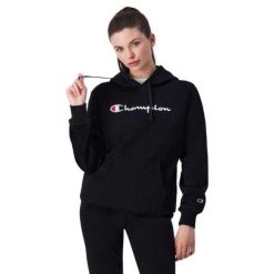 Damska Bluza Z Dużym Logo. Niebieskie bluzy Champion, l, bez wzorów, z bawełny, z kapturem. Za 394.99 zł.