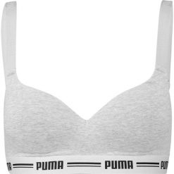 Stanik damski sportowy Puma Padded Top 1P Hang. Szare koszulki sportowe Puma, bez wzorów, bez ramiączek, na jogę i pilates. Za 95.00 zł.